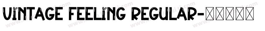 Vintage Feeling Regular字体转换
